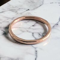 <!--6-->Rose Gold fill Hammered Stacking Ring