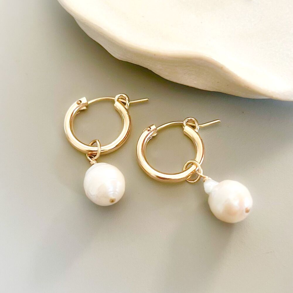 Pearl Creole Hoops