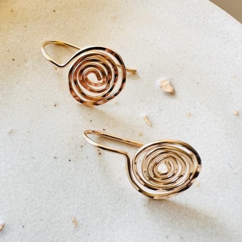 Spiral shape drop earrings