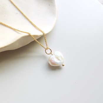 Pearl heart necklace