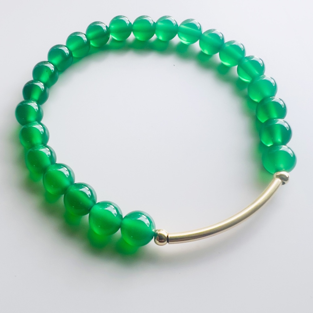 Green onyx stretch Bracelet