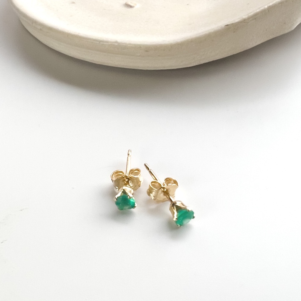 Tiny Gemstone Studs