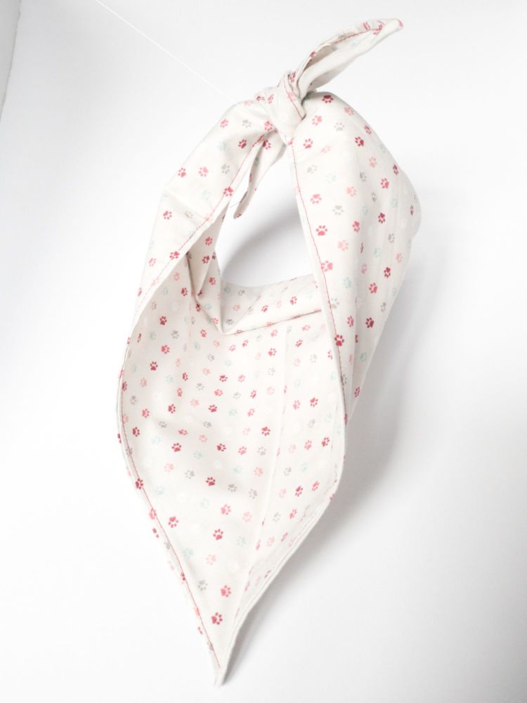 Paws Triangular Tie On Dog Bandana