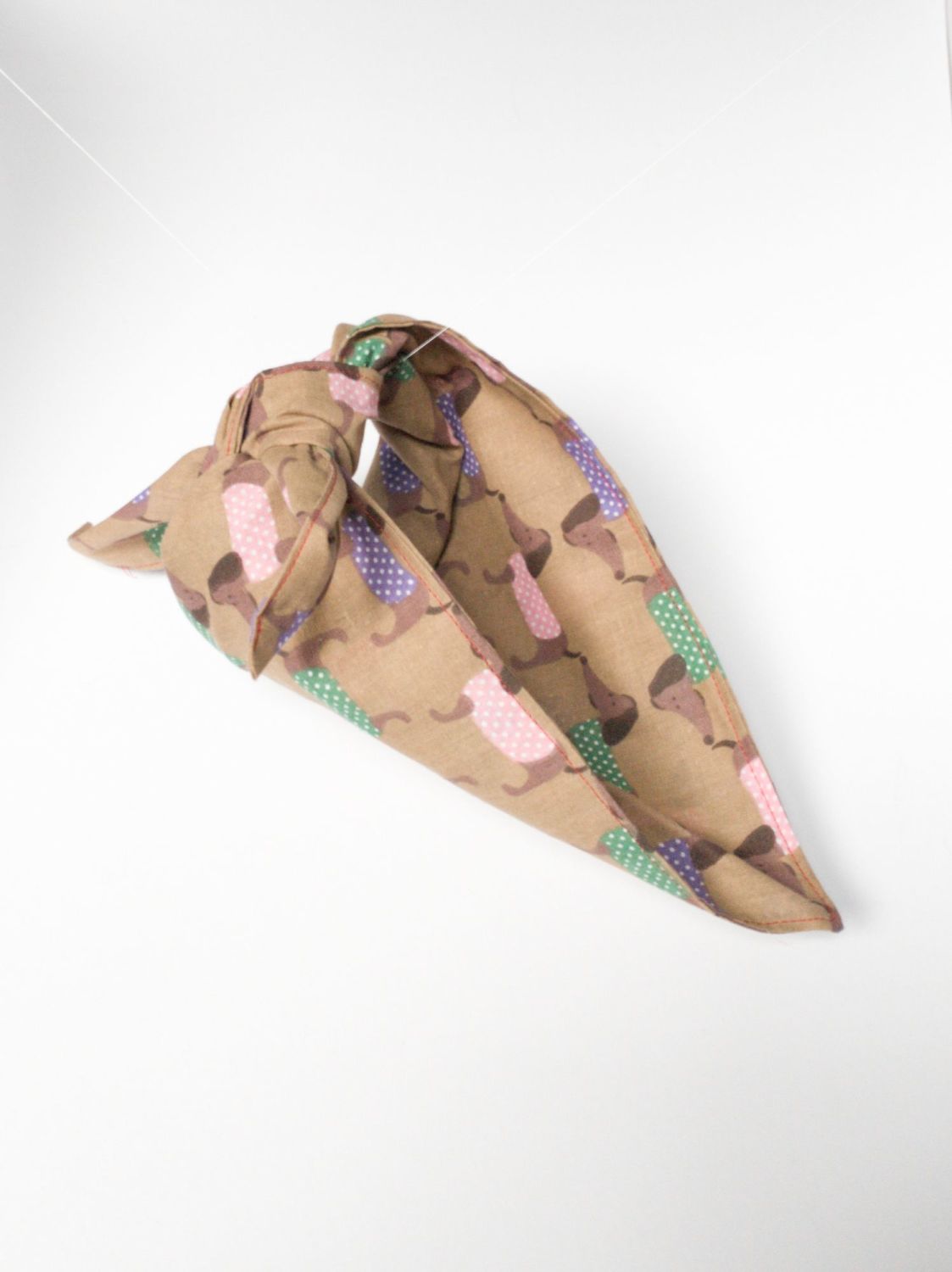 Dog Design Triangular Tie On Dog Bandana