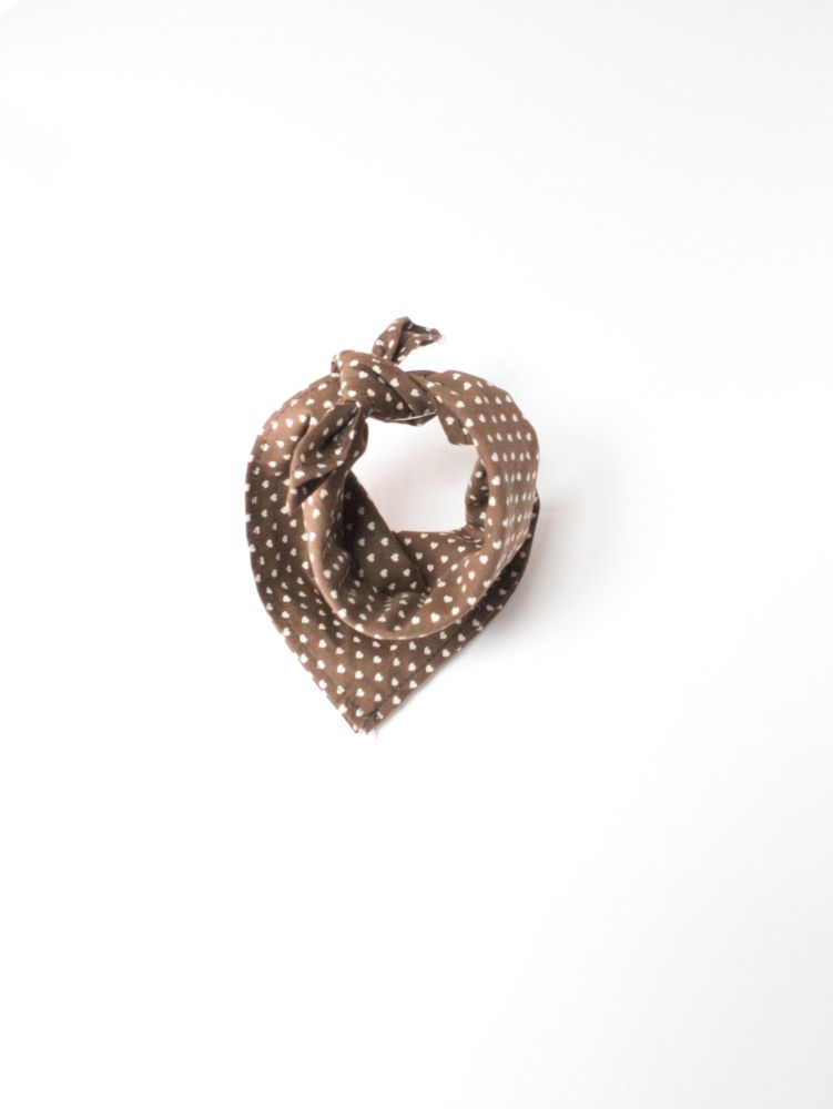 Little Hearts Tie On Square Dog Bandana
