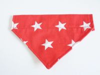 Red Star Over Collar/Collar Slide Dog Bandana