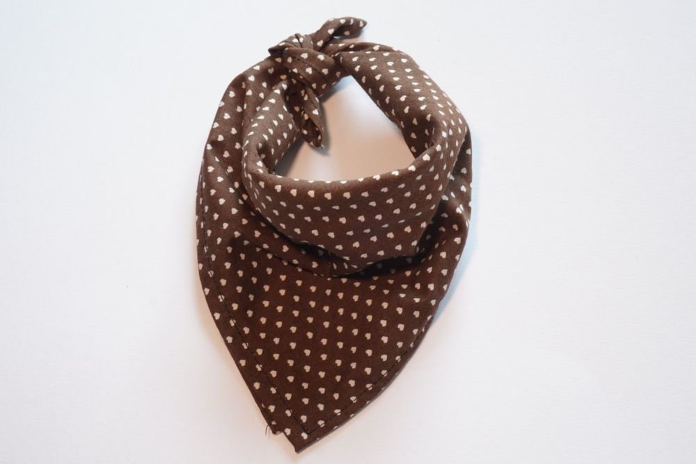 Little Hearts Tie On Square Dog Bandana