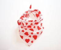 Love Hearts Valentines Tie On Dog Bandanas