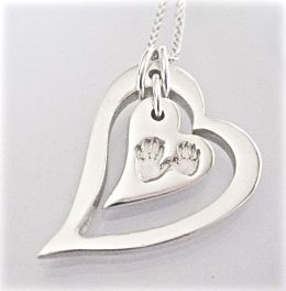 CHUNKY Funky Heart Within A Heart - Choose Impressions Type (Includes engra