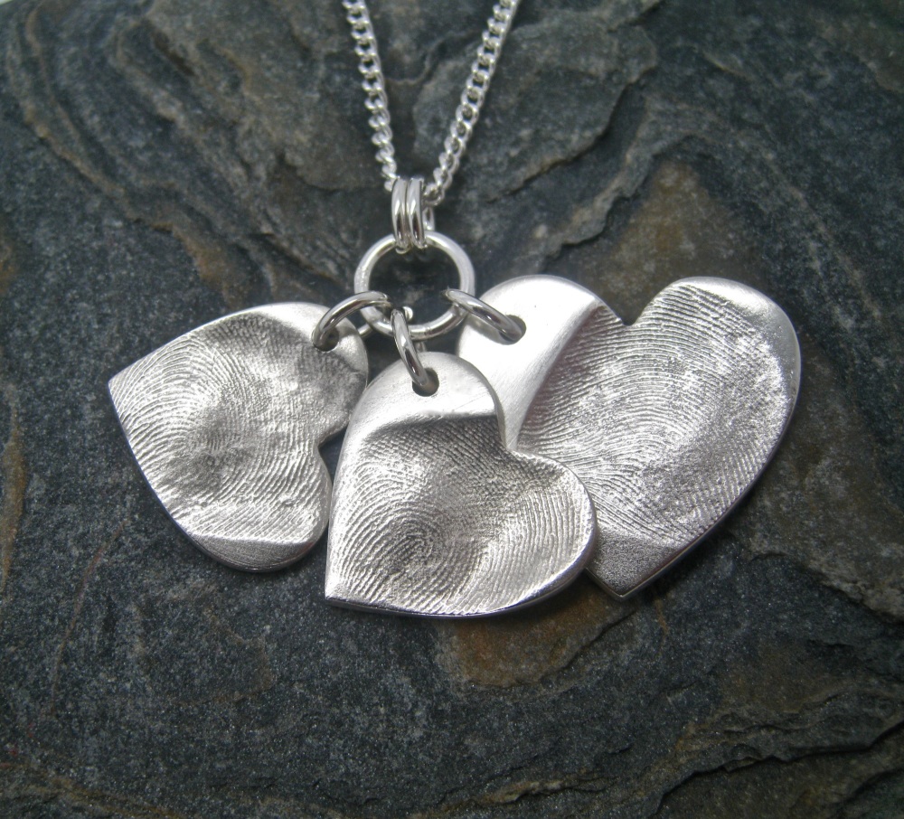 Fingerprint Jewellery Dainty Cluster - Includes Engraving - Choose your sha