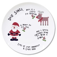 Santa Mince Pie & Carrot Plate, Personalised