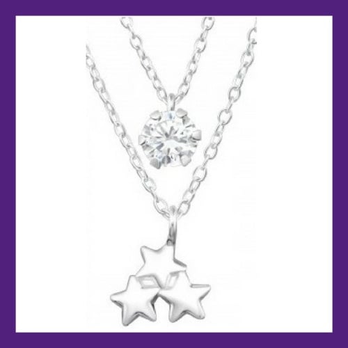 Twinkle Twinkle Little Star, 3 beautiful little sterling silver stars layer