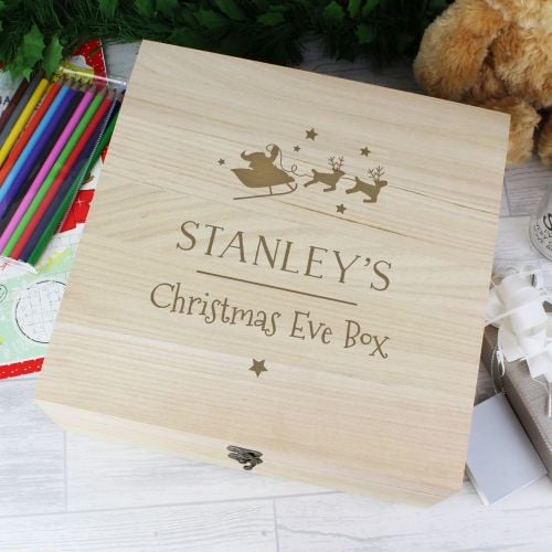 Personalised Wooden Christmas Eve Box