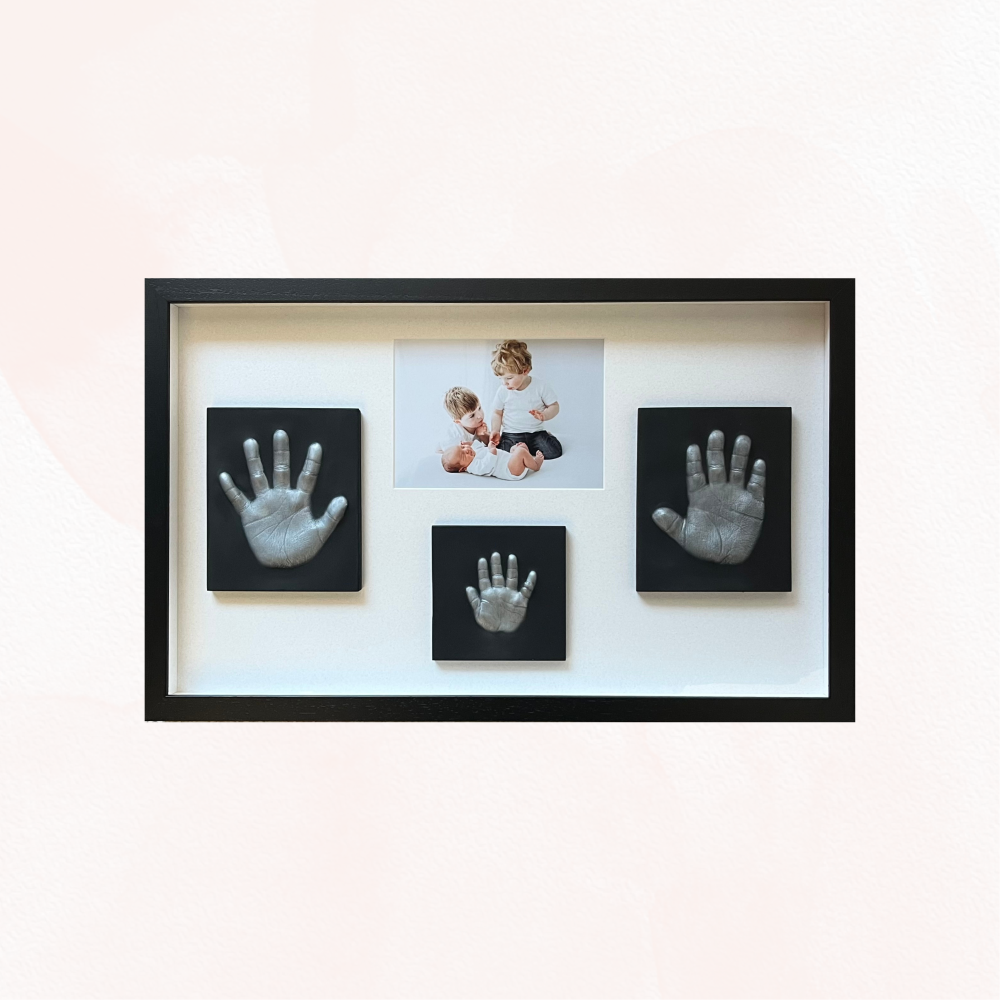 Sibling Set - 3 Single Baby/Toddler/Child Handprints with 1  photo