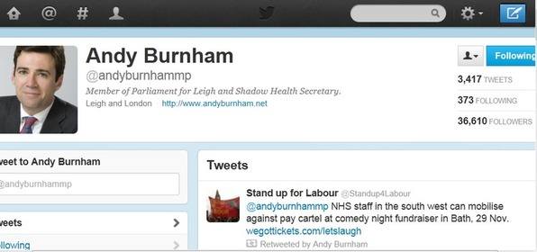 Andy Burnham tweet