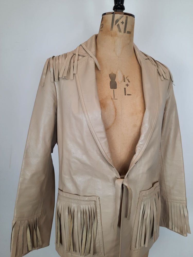 Vintage David Conrad Fringed Leather Jacket