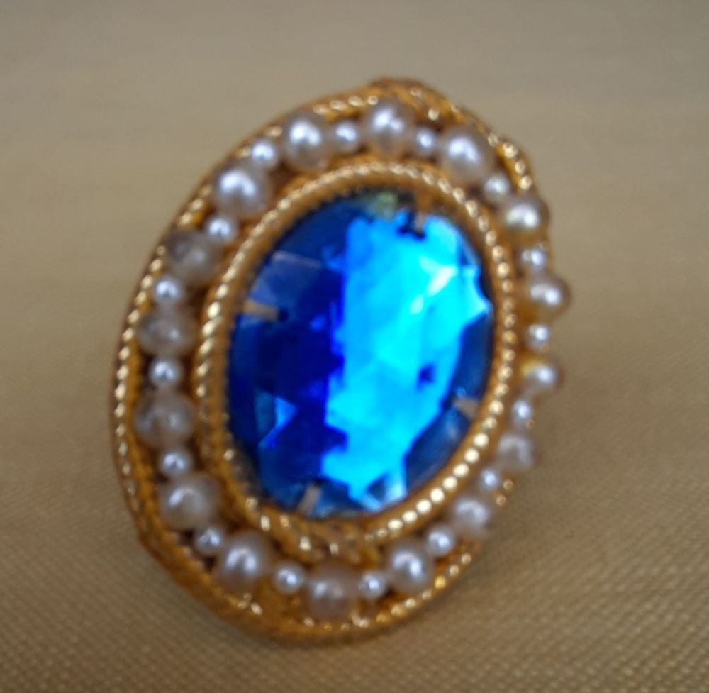 Theatrical Costume Ring- Blue