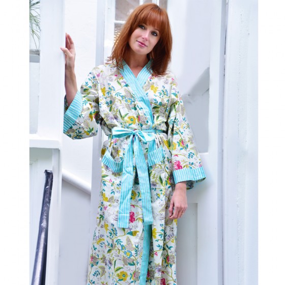 Exotic Lightweight Dressing Gown – English Rose Linens
