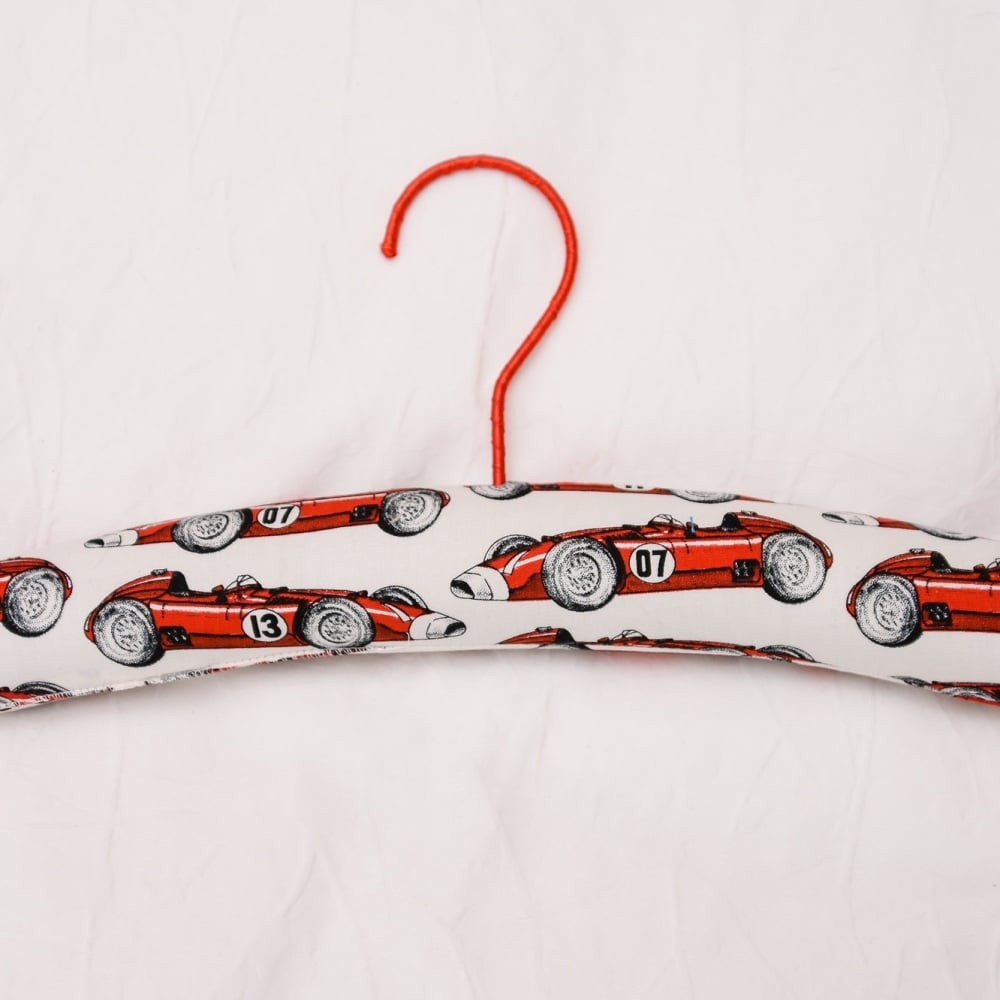 Child's Padded Coathanger - Racing Car