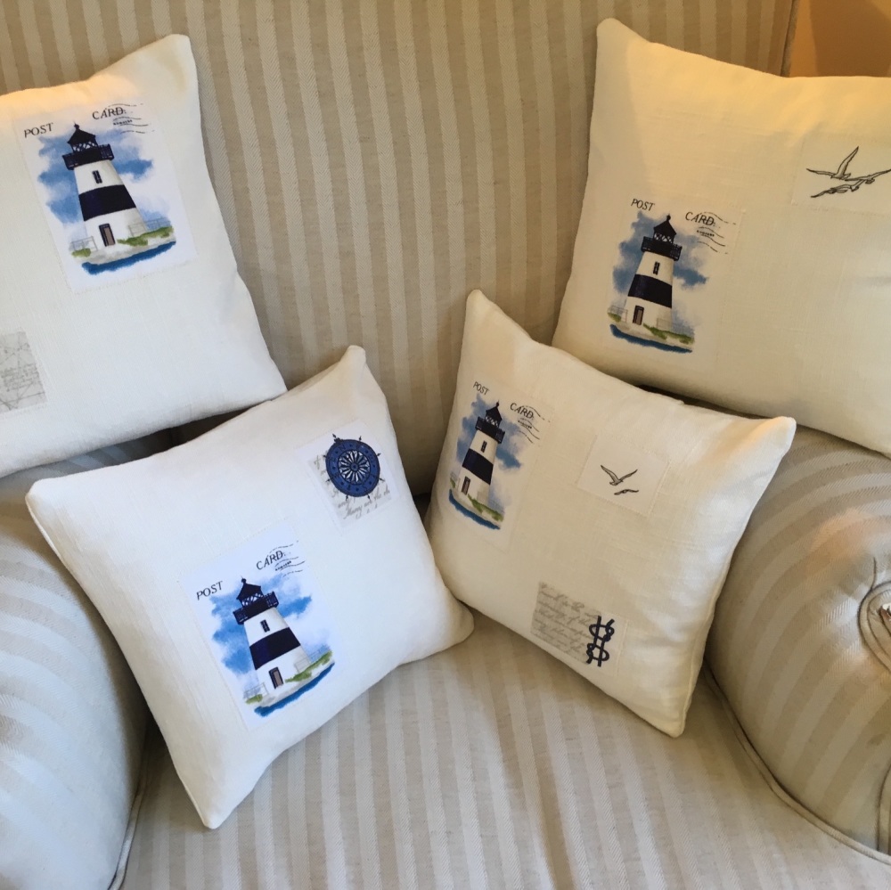 Handmade Lighthouse Applique Cushions | Victoria Goss