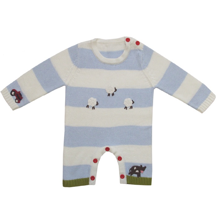 Knitted Jumpsuit in Farmyard Design