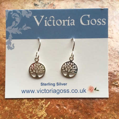 Silver 'Tree of Life' Pendant earrings