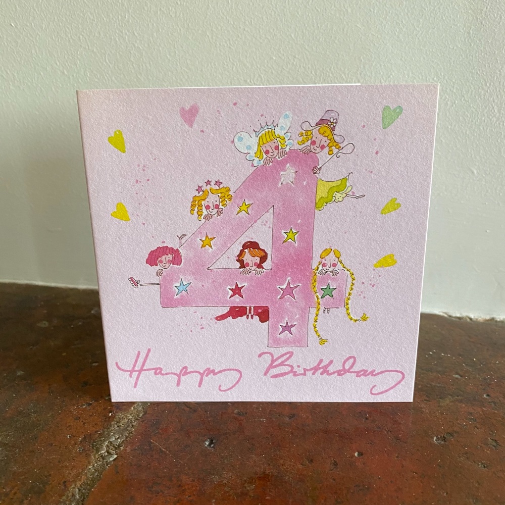Birthday Card - Age 4 Girl