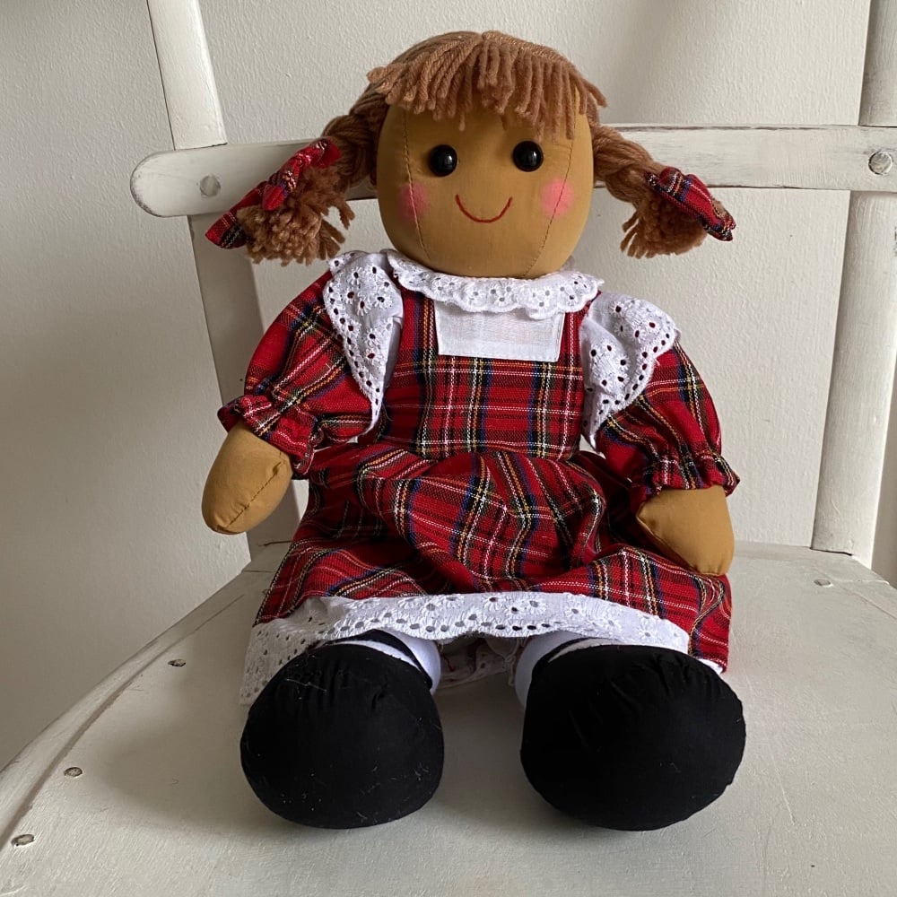 Tartan Rag Doll - Sitting View