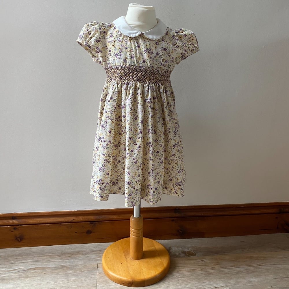 Girl's Dress - Yellow Floral