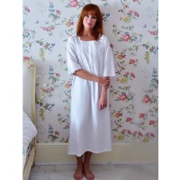 Long Sleeved Cotton Nightdress - Ruth