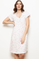 Short Sleeved Cotton Nightdress - Felicia