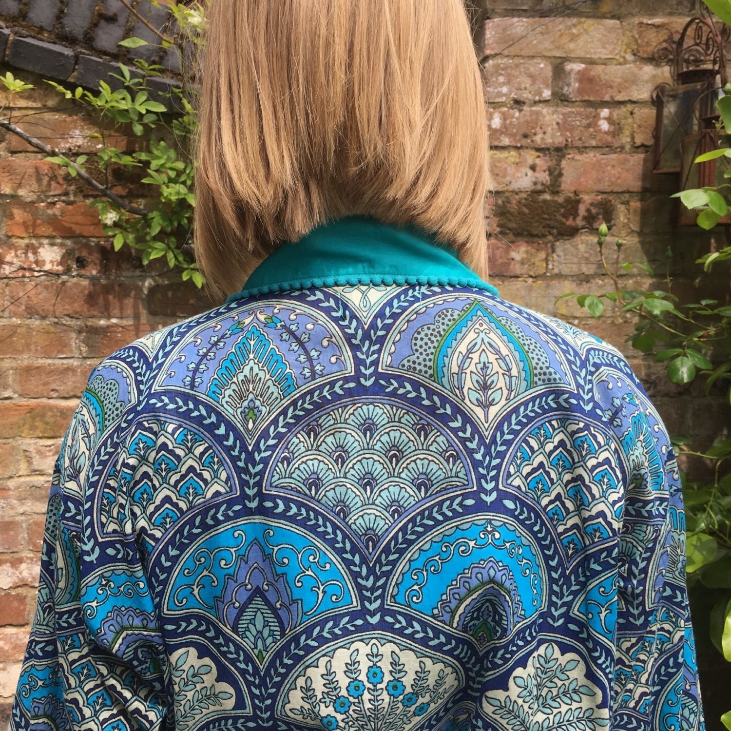 Blue Paisley Dressing Gown