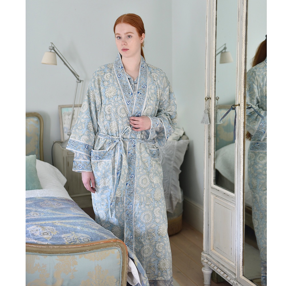 HEARTNICE Womens Robe, Lightweight Blended Cotton Knit Spa Long Bathrobe  Soft Kimono 3/4 Sleeve Loungewear,(Grey mel. M) - Walmart.com