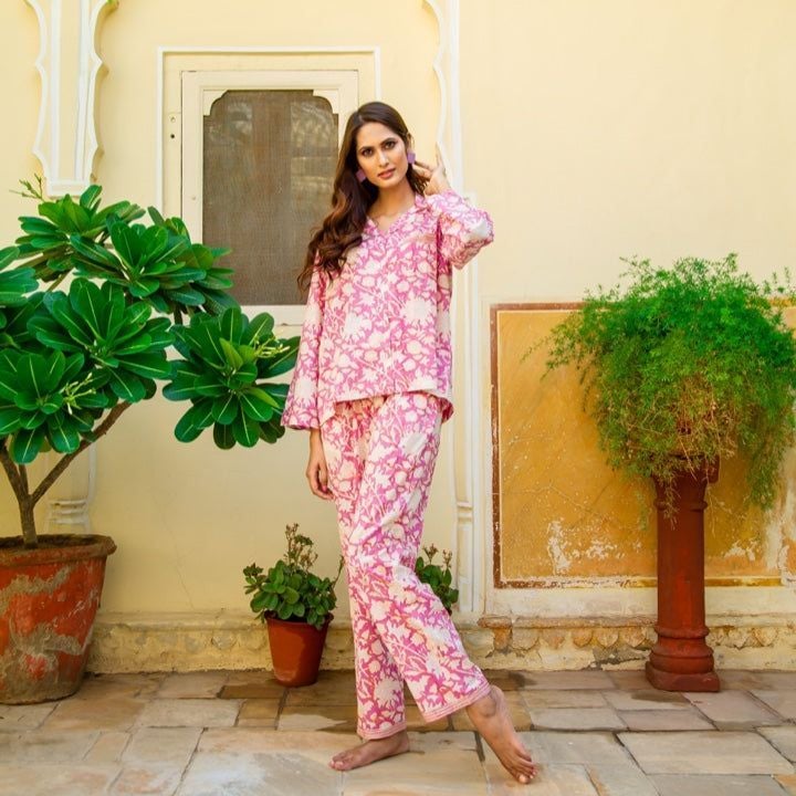 Cotton Pyjamas - Hibiscus Pink