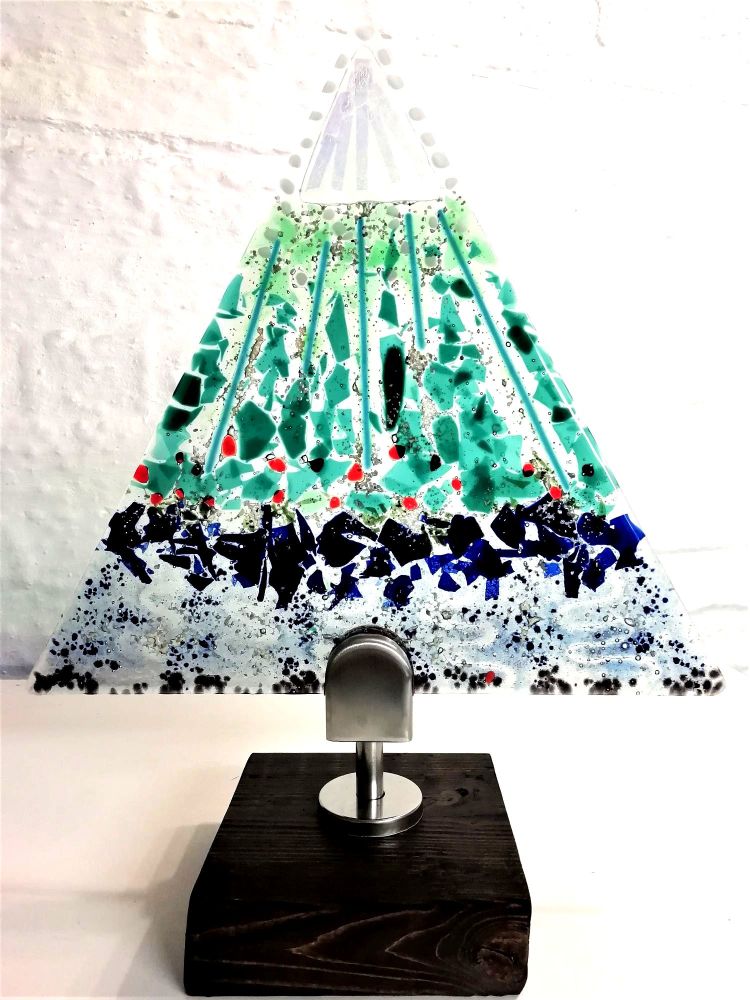 Standing Fused Glass Christmas Tree 