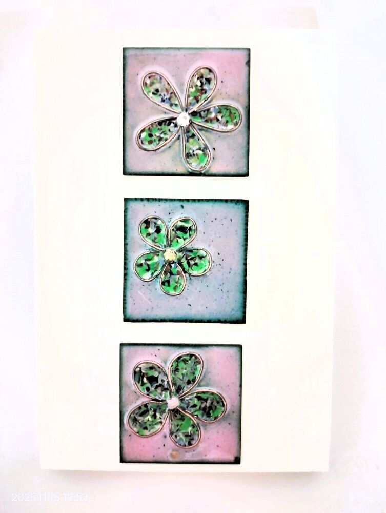 Make a Mounted Trio of Artistically Enamelled Copper Squares