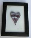 Purple Wave Heart of Glass Framed Picture (Small - Dark Frame)