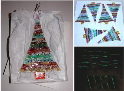 Fused Glass Glow in the Dark Christmas Tree