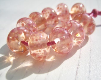 Coral Rose Pink Frit Beads