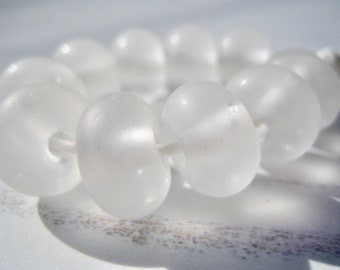 Frosted Clear Spacer Beads