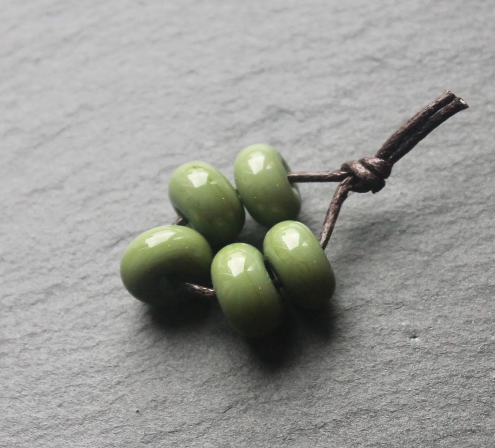Olive Green Spacer Beads