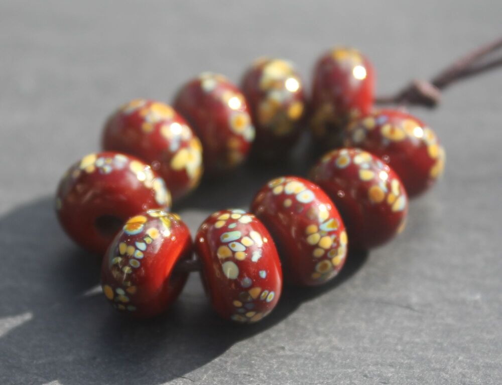 Light Brown Raku Beads