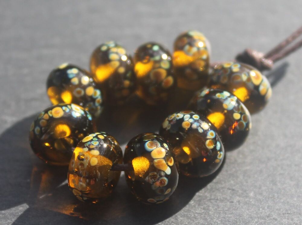 Maple Raku Beads