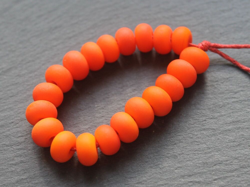 Frosted Orange Spacers x 20 (1)
