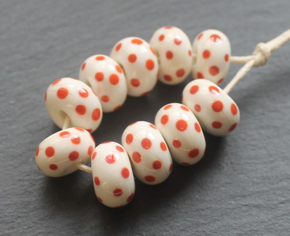 Coral and Ivory Polkas