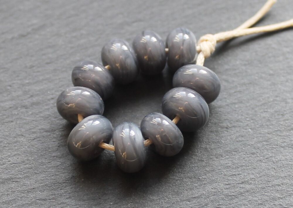 Mystic Grey Spacer Beads