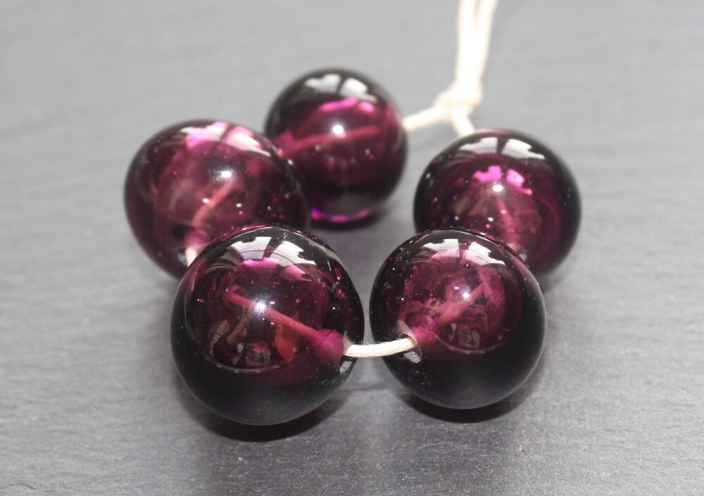 Medium Purple Hollow Beads