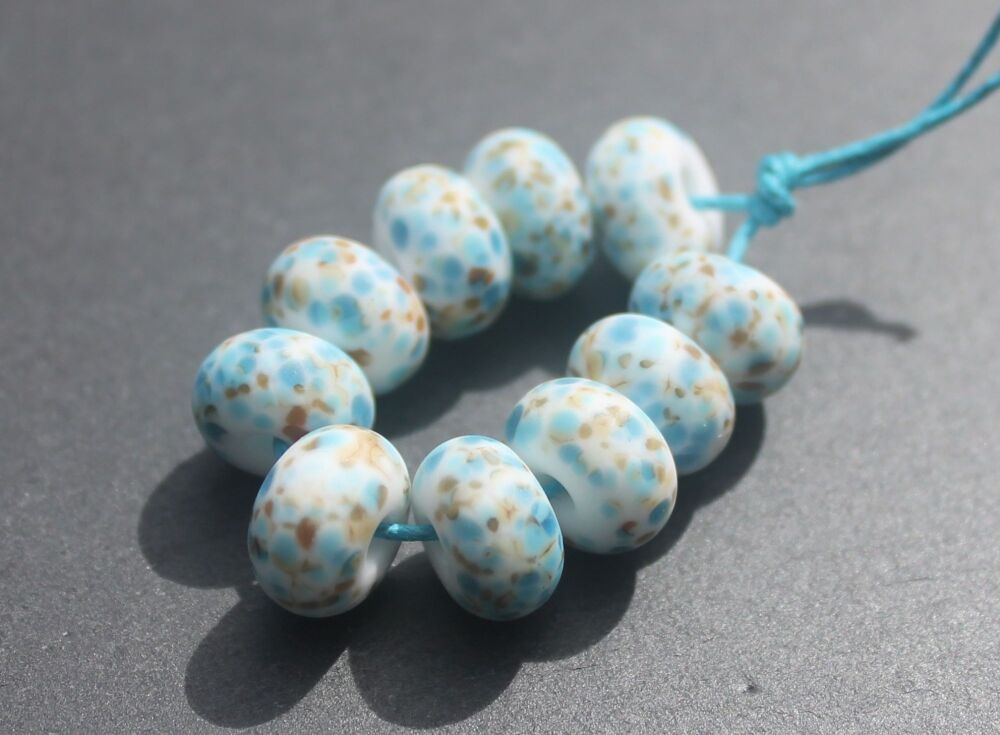 Frosted White Coastal Beads