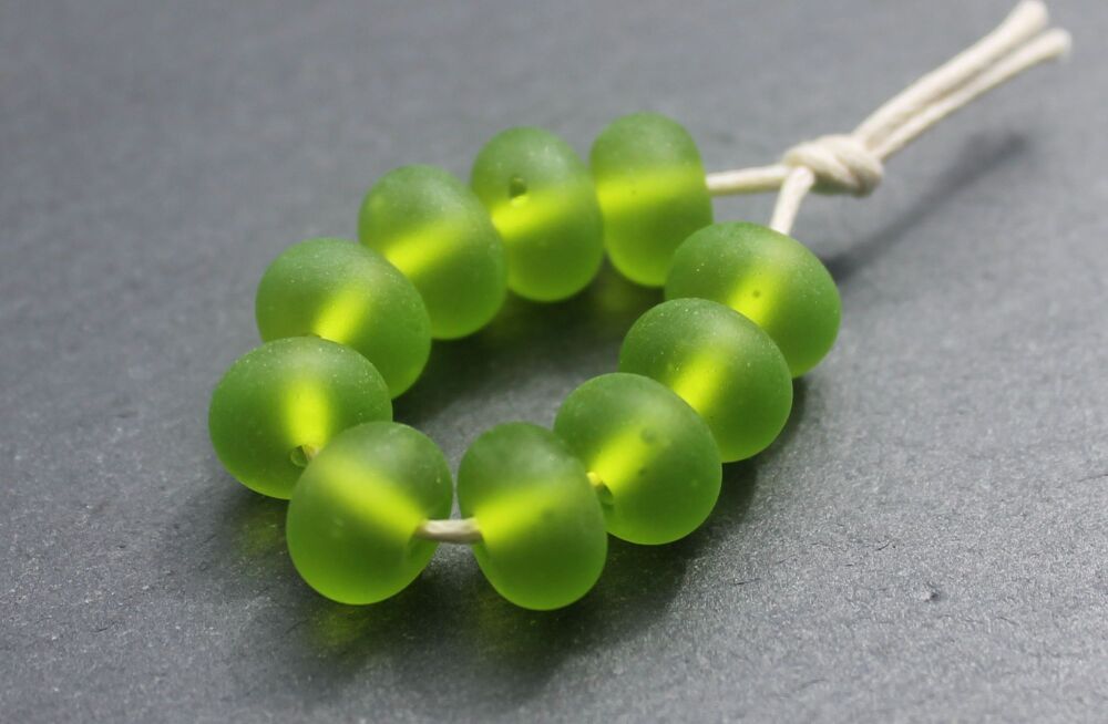 Frosted Lime Green Spacers