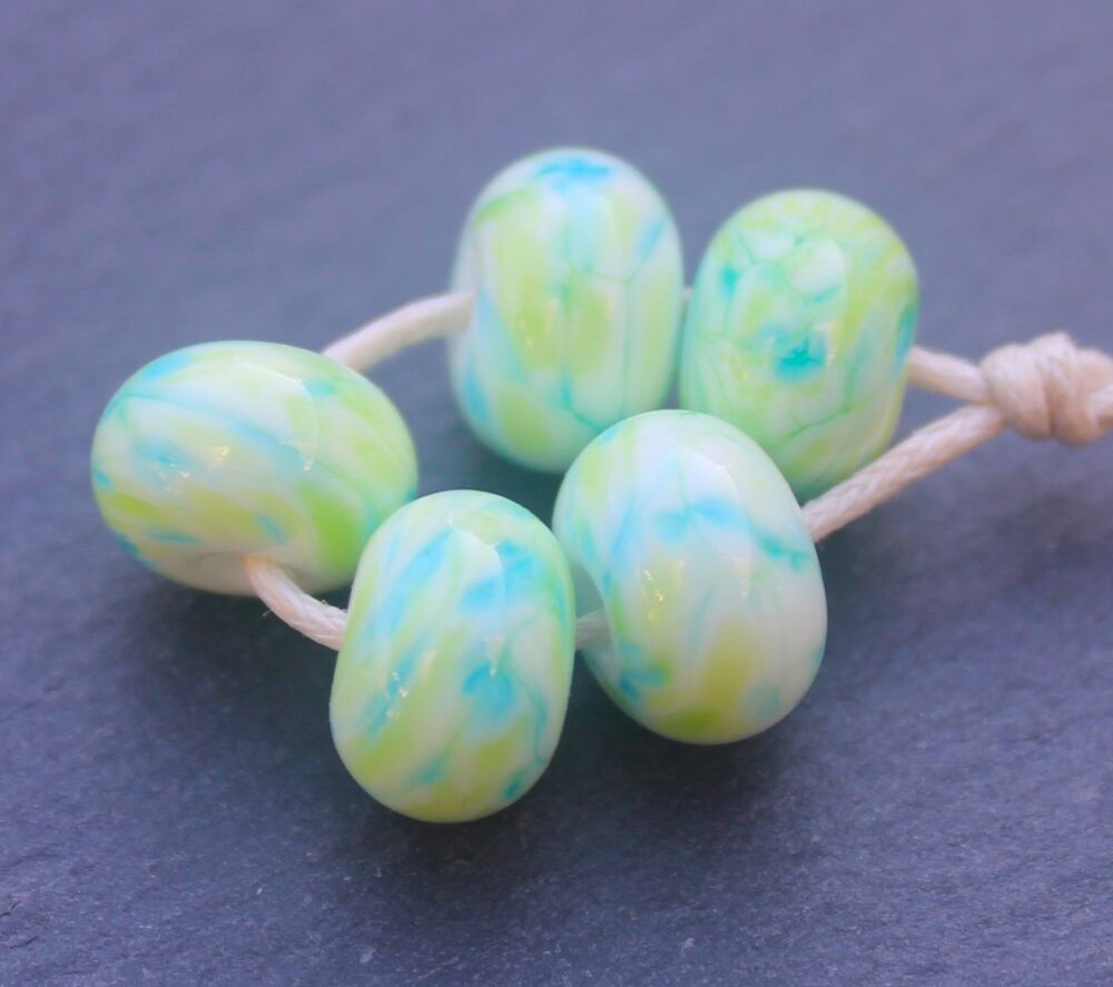 Cool  Green Marbles x 5